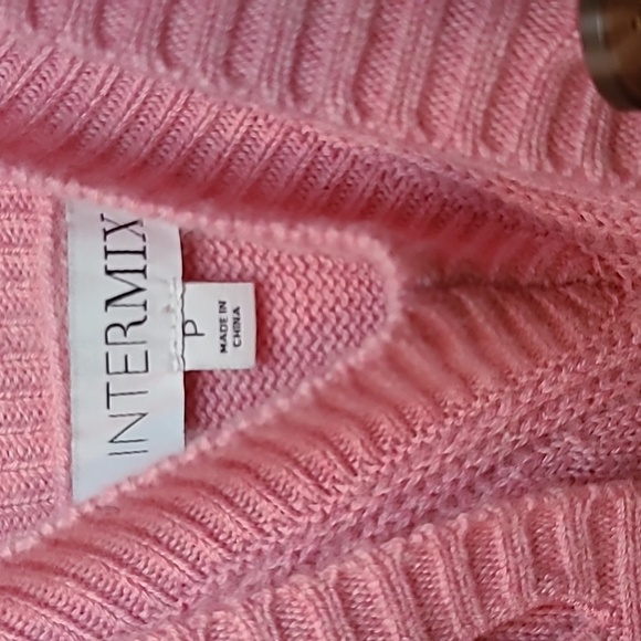 Intermix Pink Wool Cashmere Cardigan Bra Tank Set Wmn S Preppy Academia Coquette - Picture 3 of 15